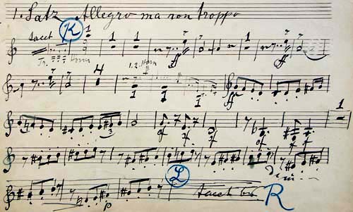 Mahler’s addition to the 7th Horn Part from P.41.